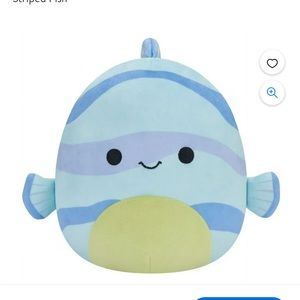 NWT Squishmallows Official Plush 14 inch Leland Striped Fish